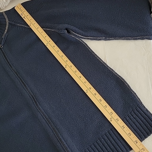 Metropolitan View Cashmere Mock Neck Full Zip Sweater szM BinW - Picture 6 of 8